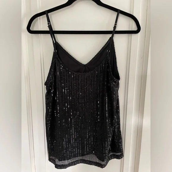 CJLA size medium black sequin tank - Picture 3 of 3